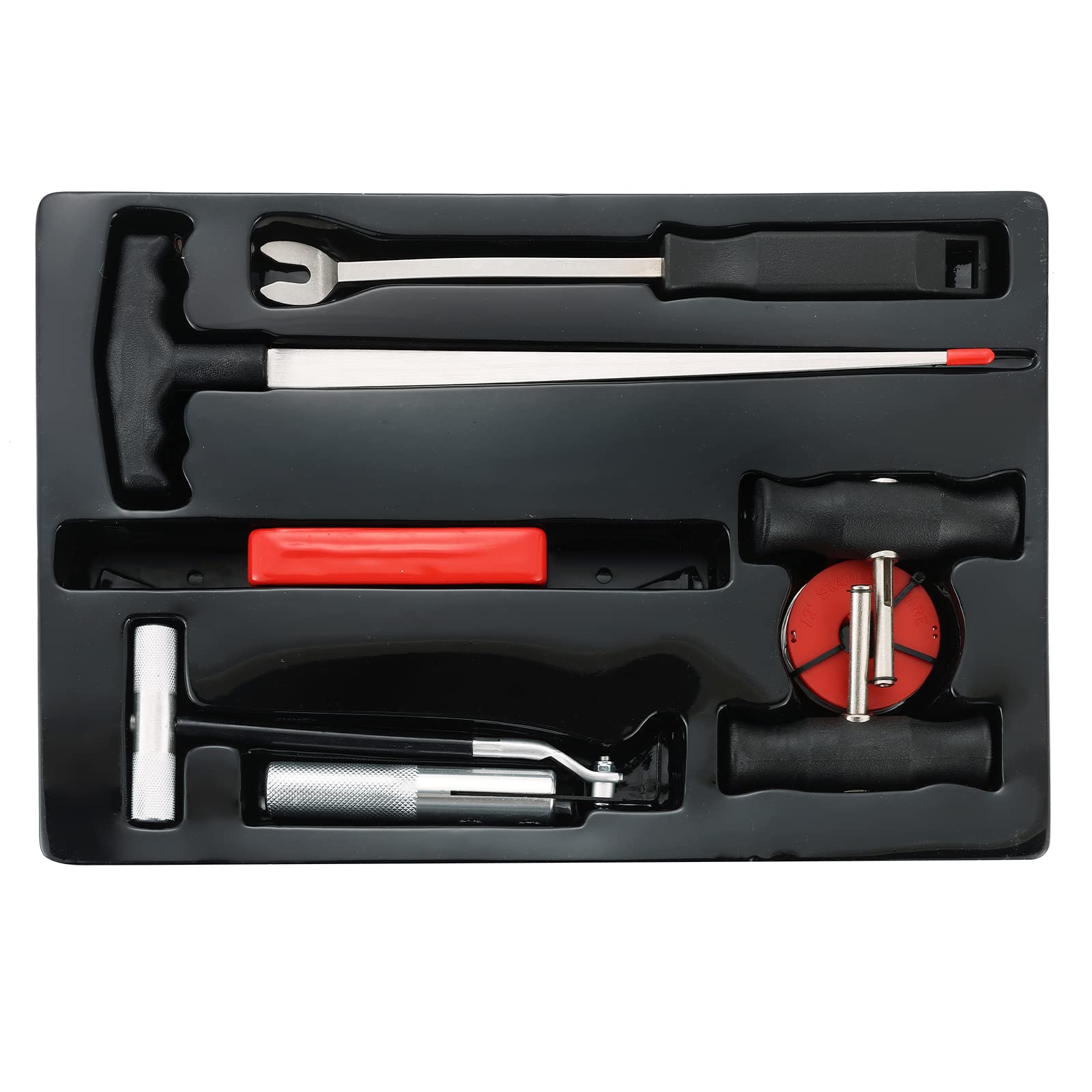 Acymner front layout showing the full 7PCS windshield removal kit and organized tools for efficient repairs