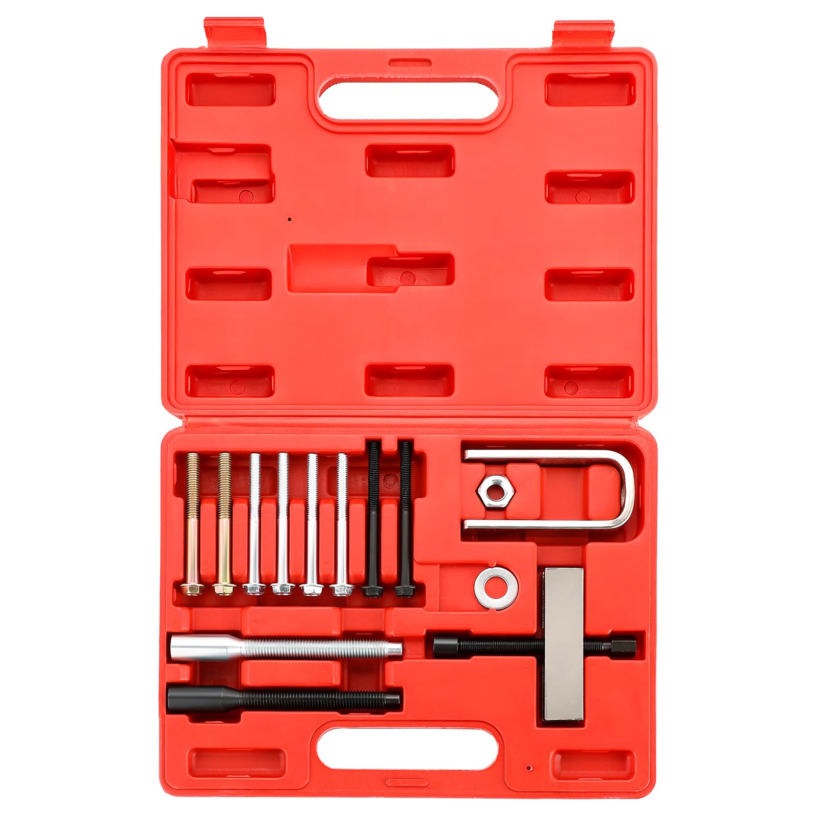 Acymner front packaging showing organized puller kit and carrying case for easy transport