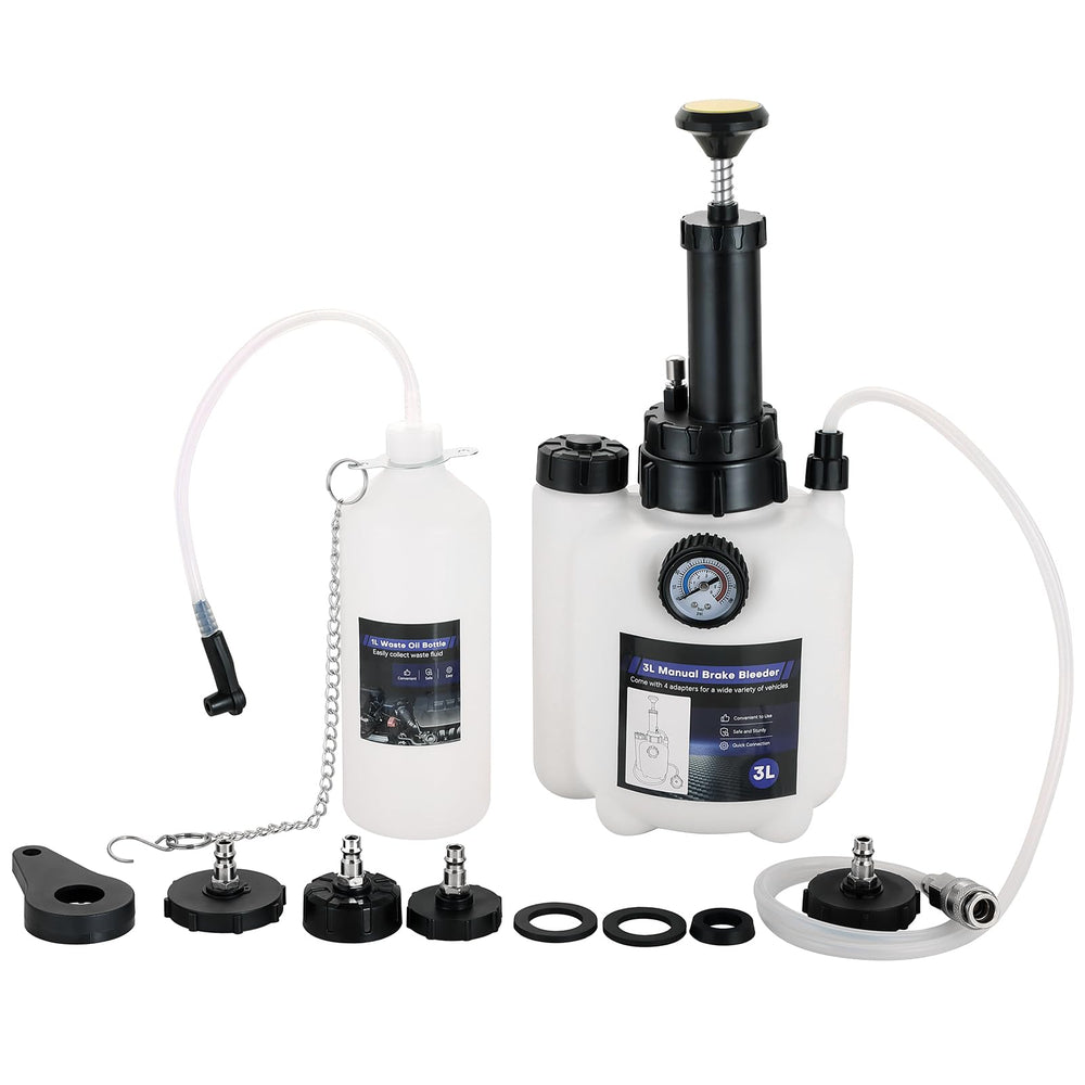 Acymner front view of pump and 1L bottle showing compact design and easy setup