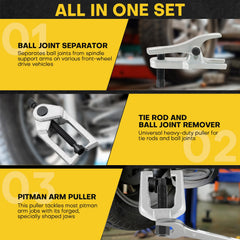 Acymner press-type ball joint separator close detail protecting boots during removal