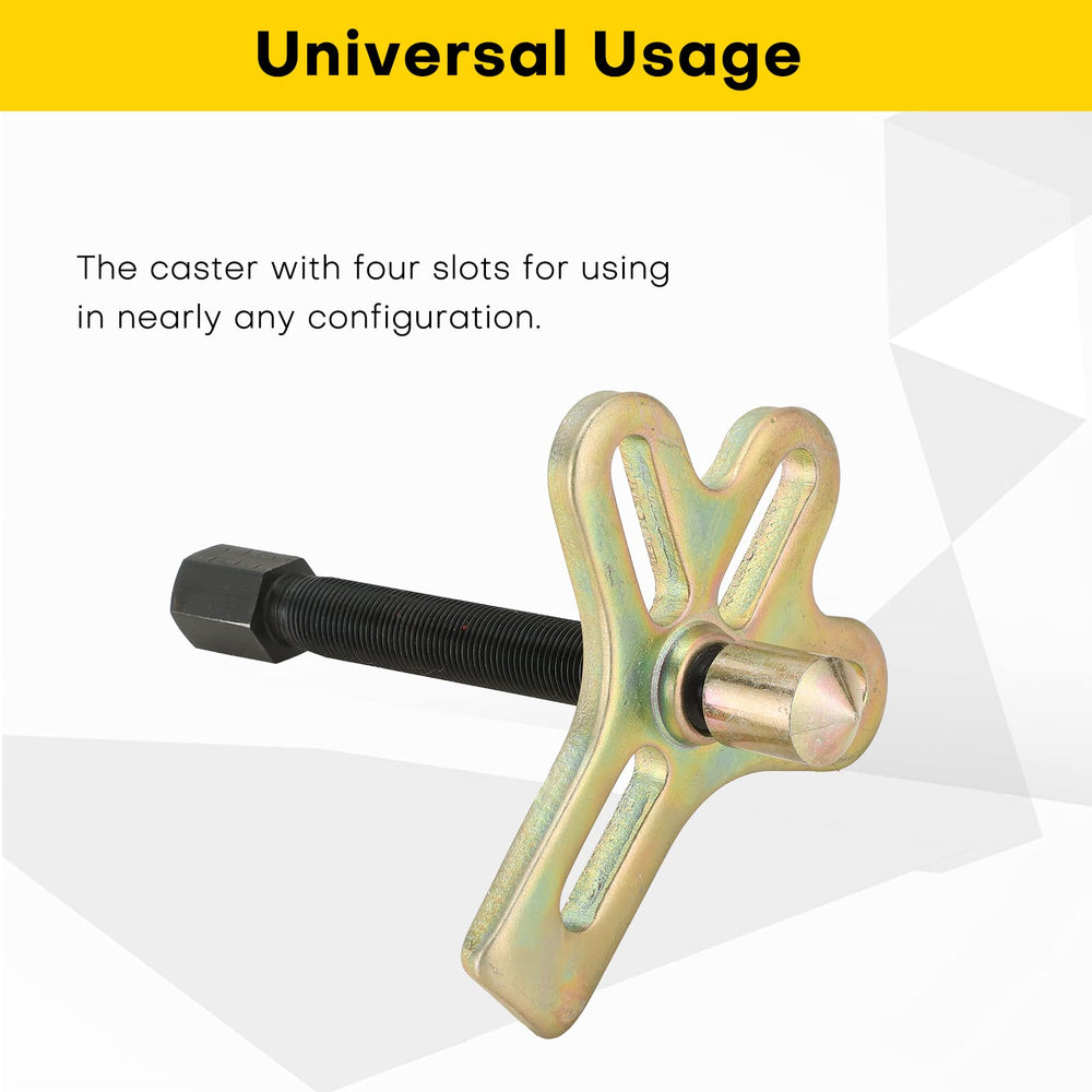 Acymner puller mounted on steering wheel hub demonstrating safe removal benefit
