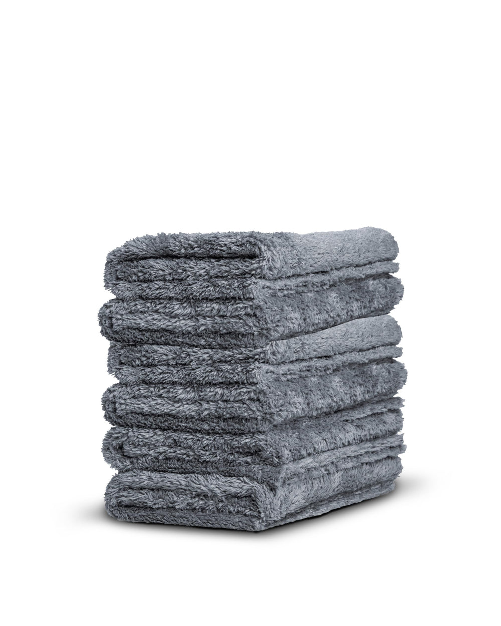 Adam's Polishes front pack of six grey towels showing value and convenience