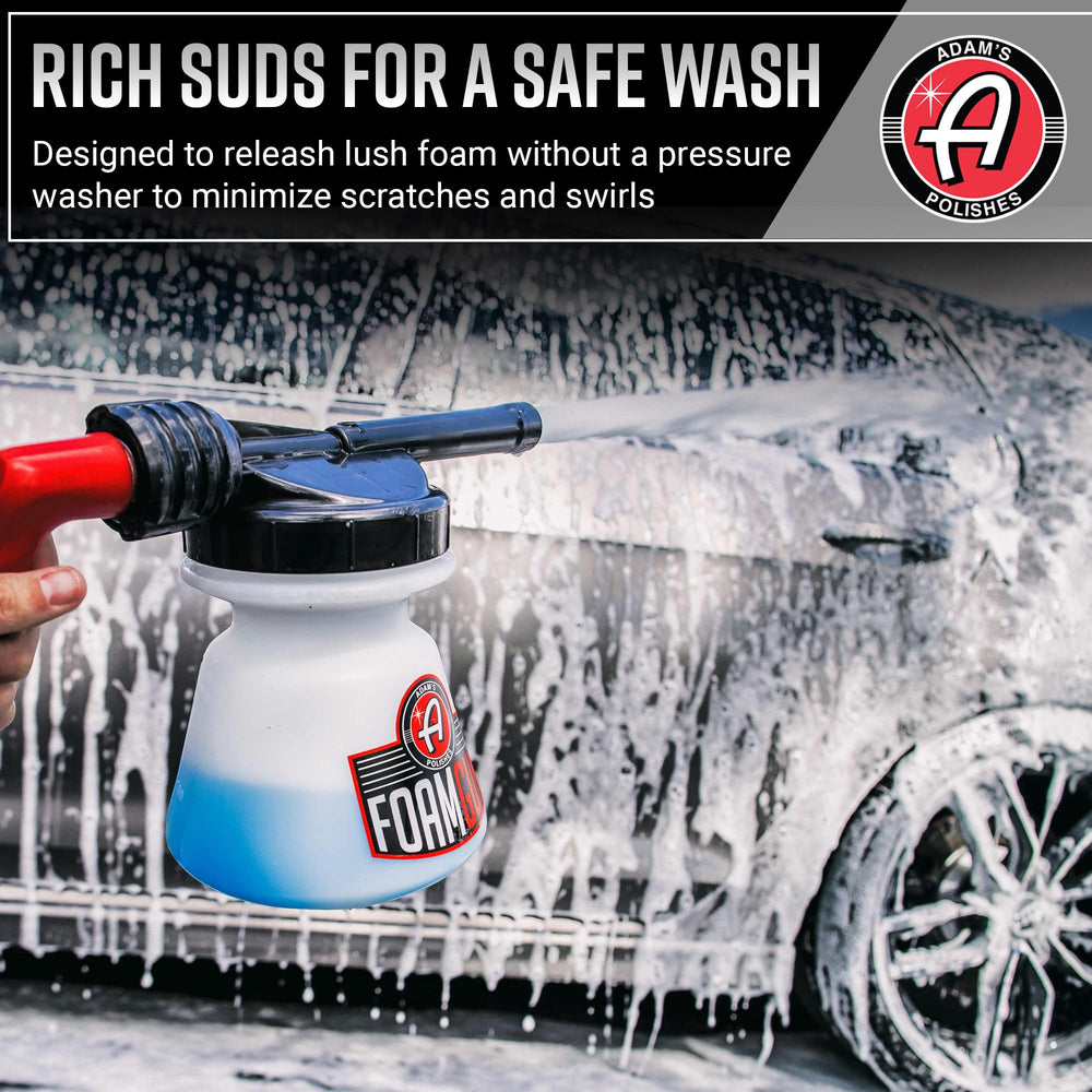 Adam's Polishes metering tips displayed to adjust soap ratio for tailored foam