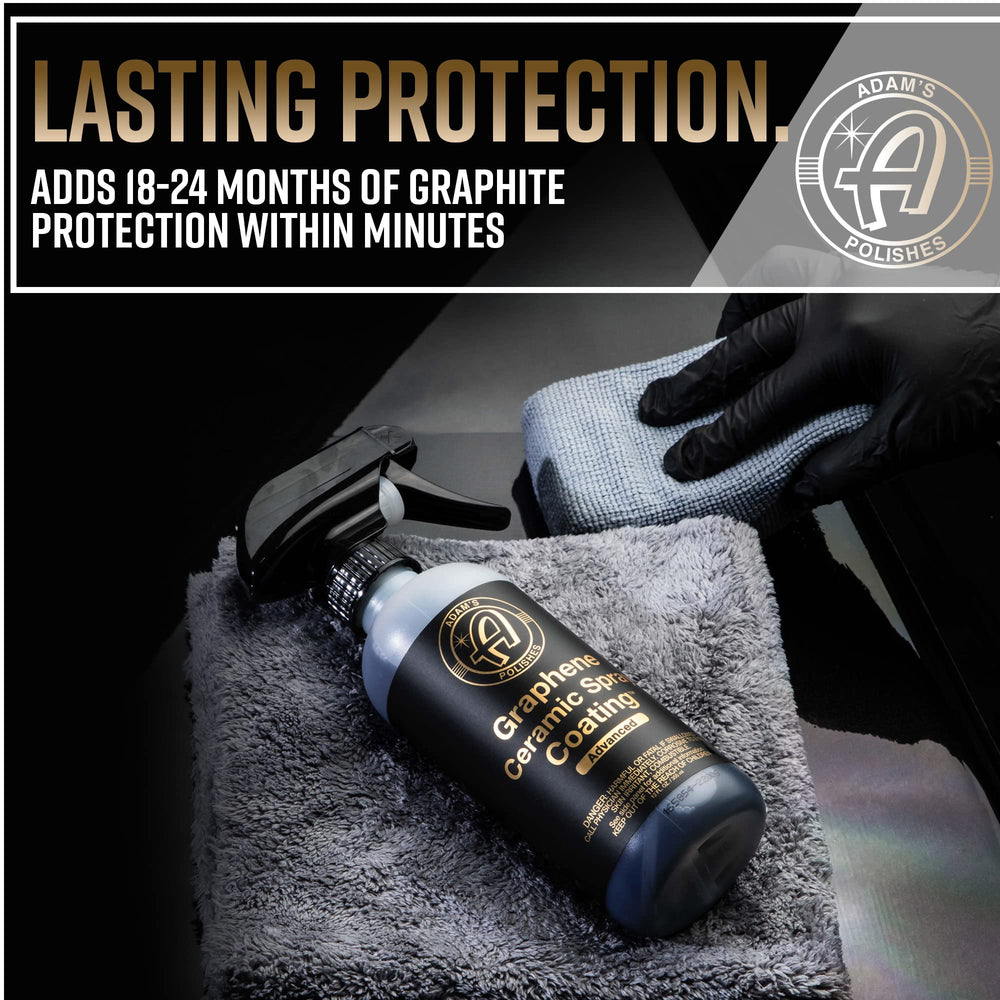 Adam's Polishes used on wheels showing enhanced gloss and protection against brake dust