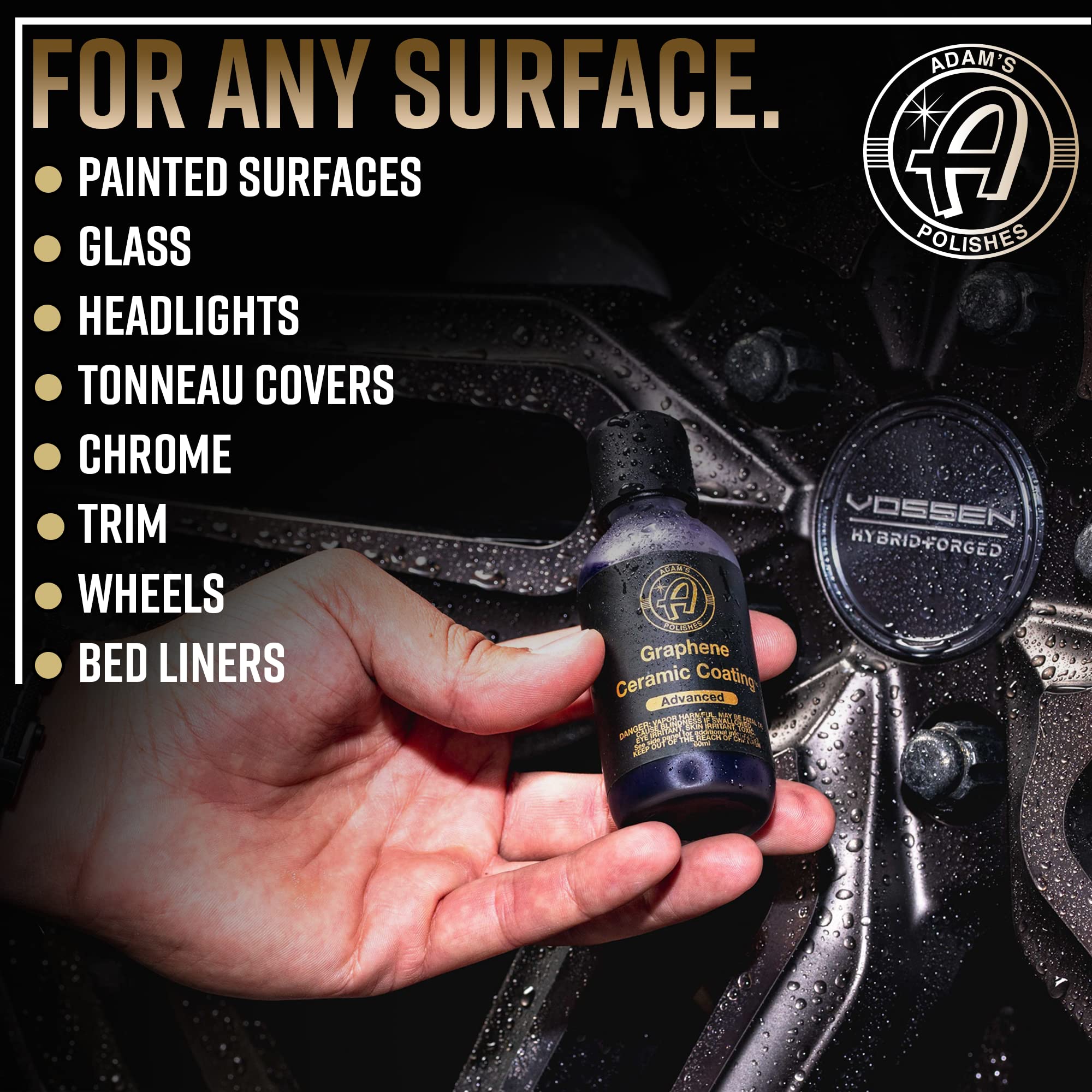 Adam's Polishes surface with extreme water beading for easy wash