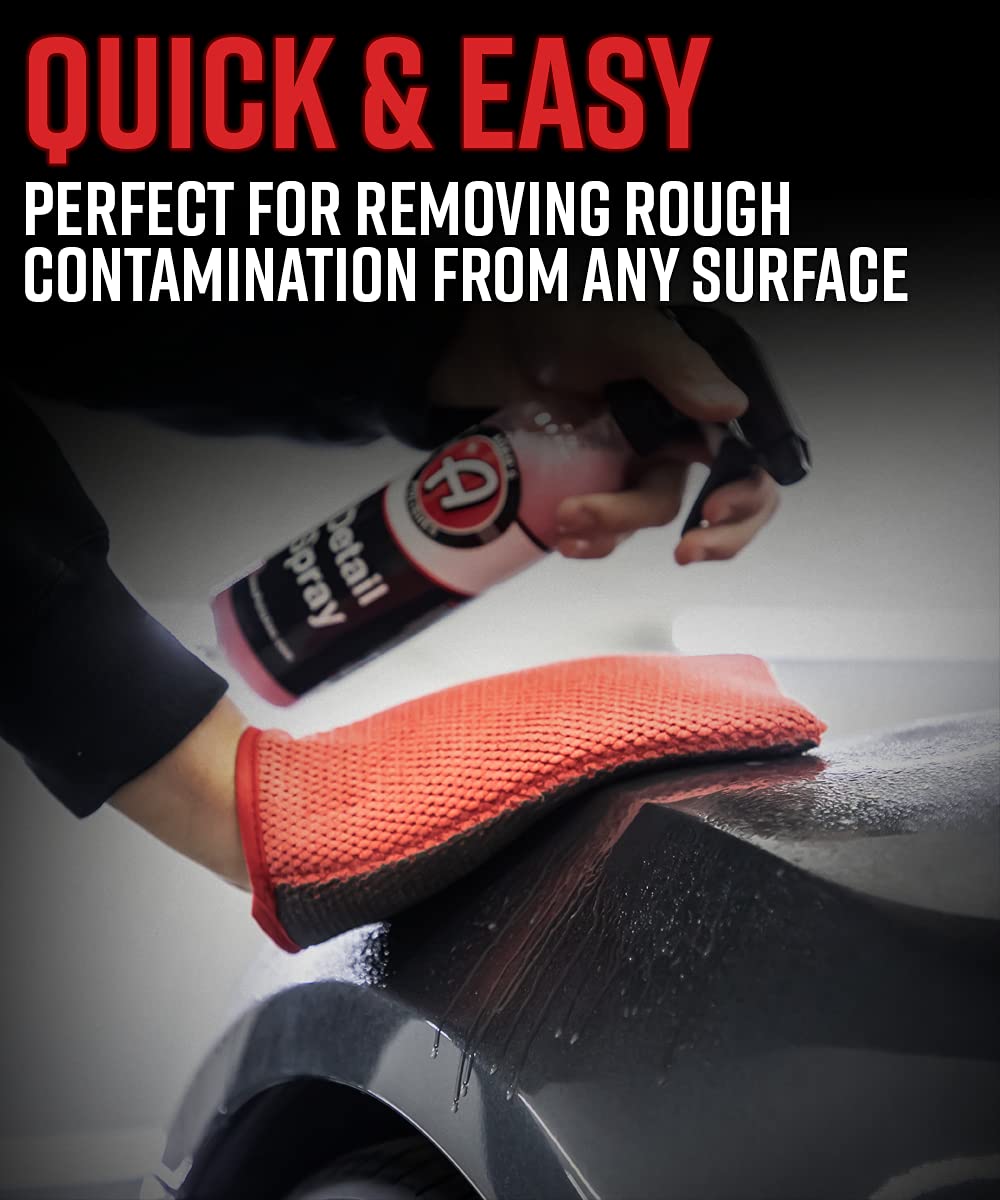 Adam's Polishes mitt in hand demonstrating secure fit and reduced risk of dropping during use