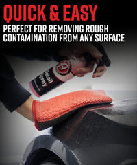 Adam's Polishes mitt in hand demonstrating secure fit and reduced risk of dropping during use