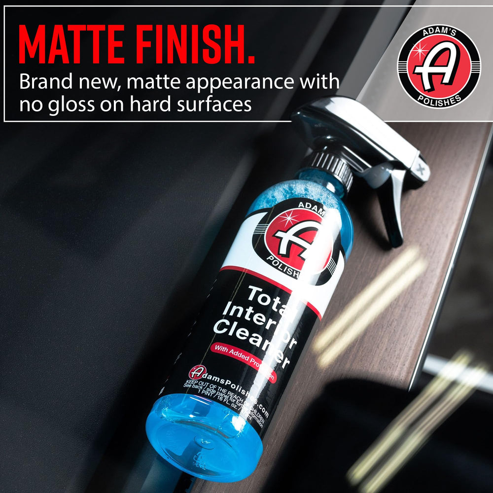 Adam's Polishes close texture of treated vinyl showing improved appearance