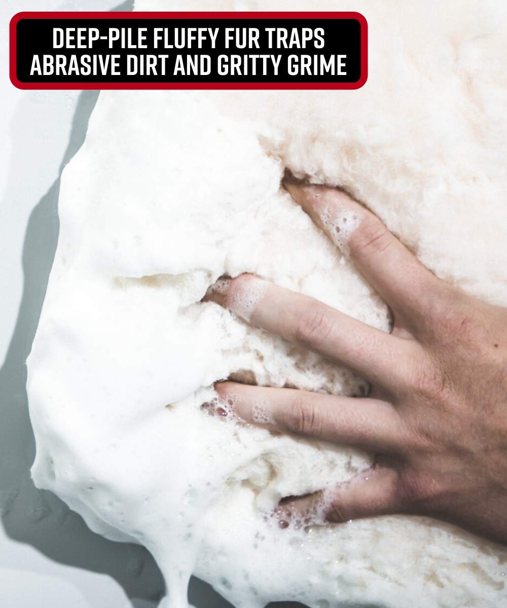 Adam's Polishes pad producing thick foam on vehicle to boost lubrication and reduce friction