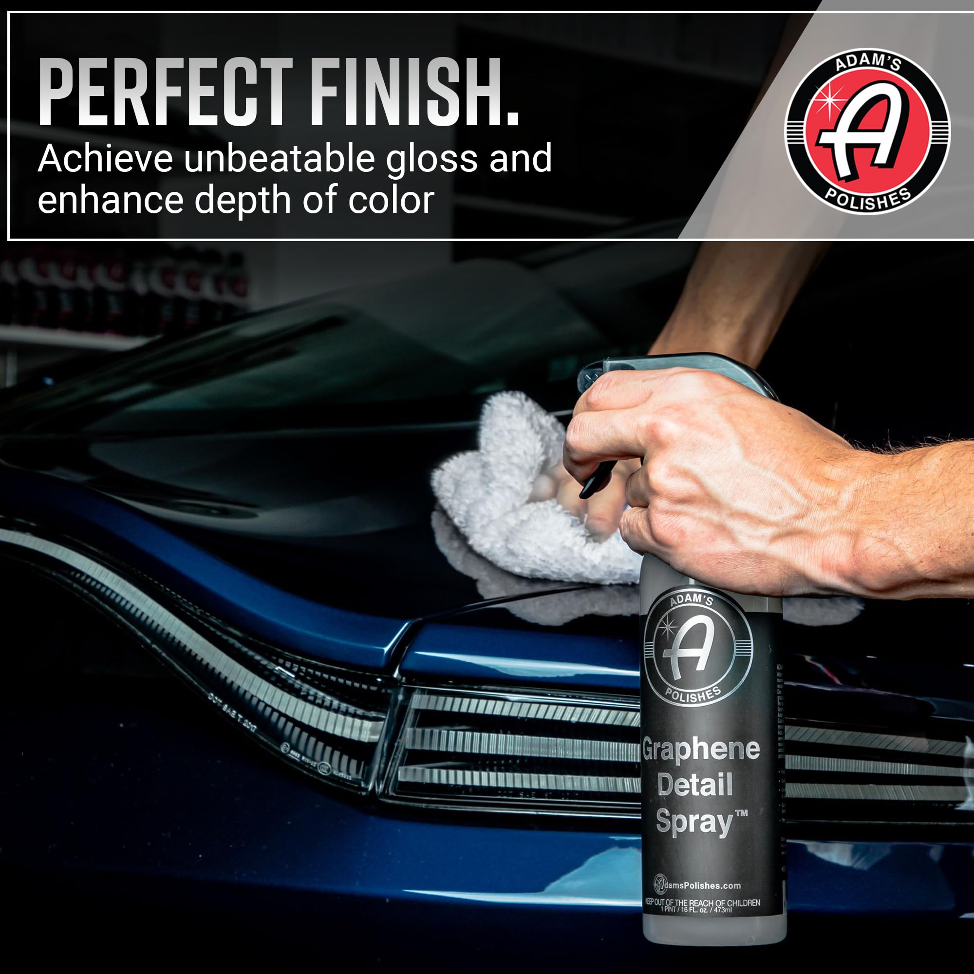 Adam's Polishes close-up of formula on microfiber showing smooth texture and streak-free wiping advantage.