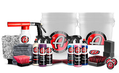 Adam's Polishes kit front packaging showing full 24-piece set benefits