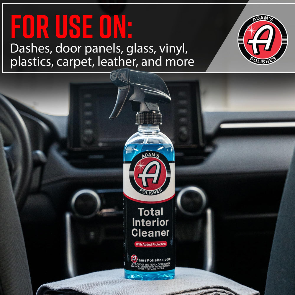 Adam's Polishes in a clean car interior highlighting showroom‑fresh results