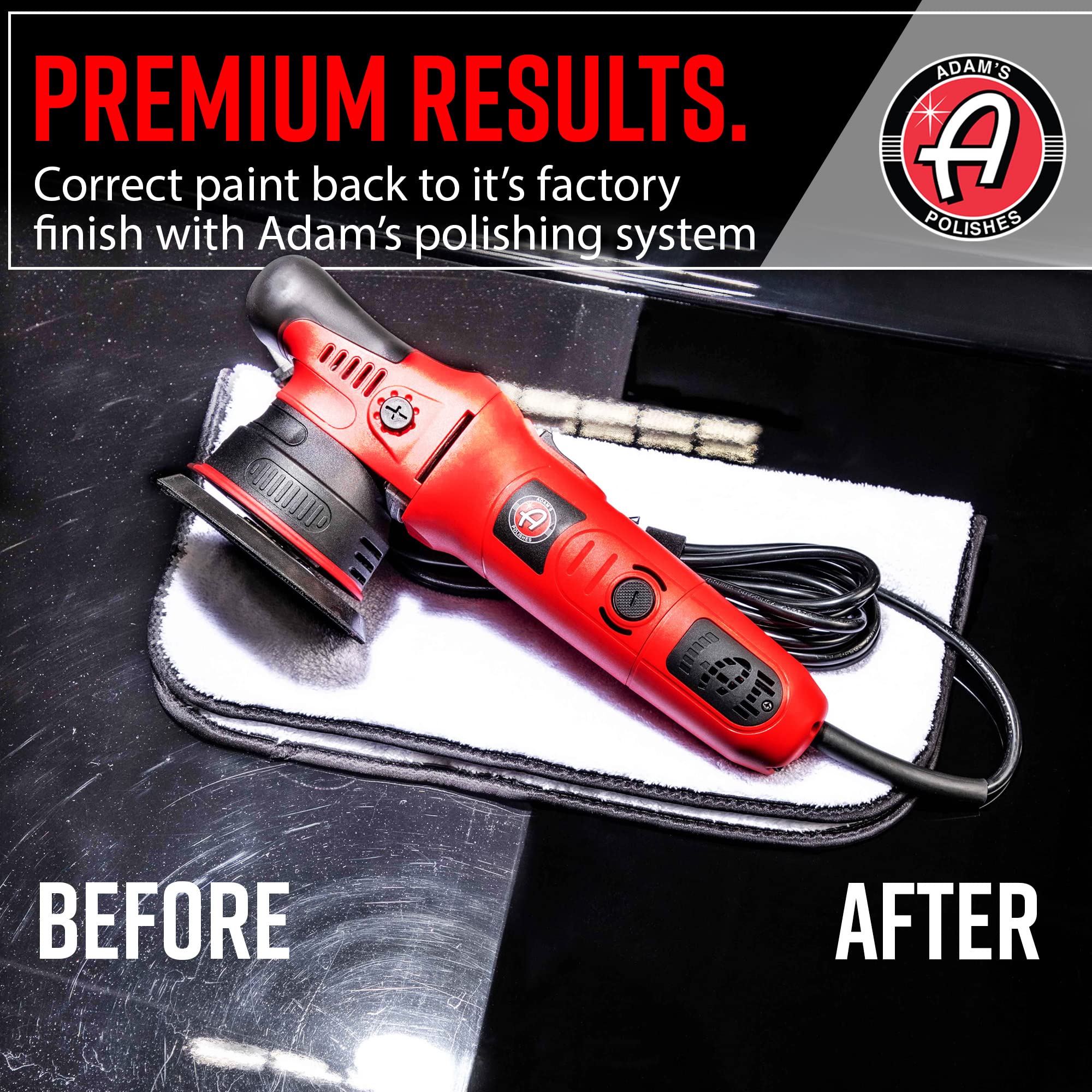 Adam's Polishes microfiber cutting pad close-up showing dense fibers for fast correction