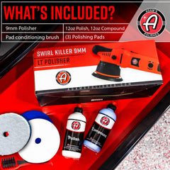 Adam's Polishes grip and balance block close-up reducing vibration for comfortable extended use