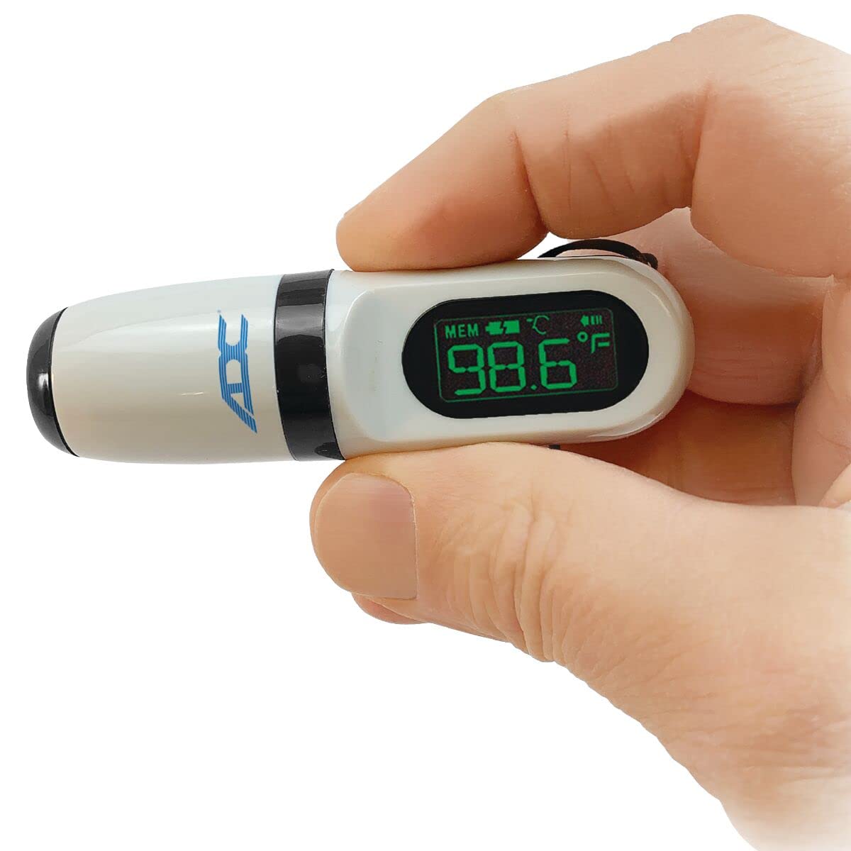 ADC Adtemp‑Mini 432 side profile highlighting slim design for easy carry