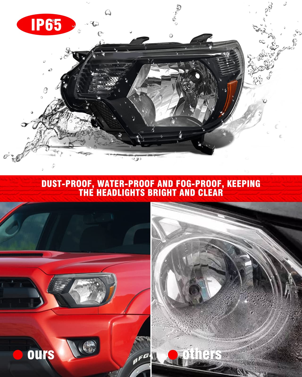 ADCARLIGHTS amber reflector focus preserving visibility and signaling safety