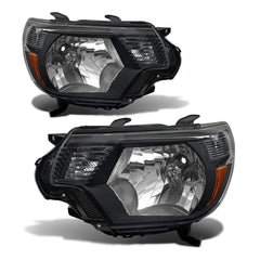 ADCARLIGHTS front view pair showing black housing and factory fit benefits