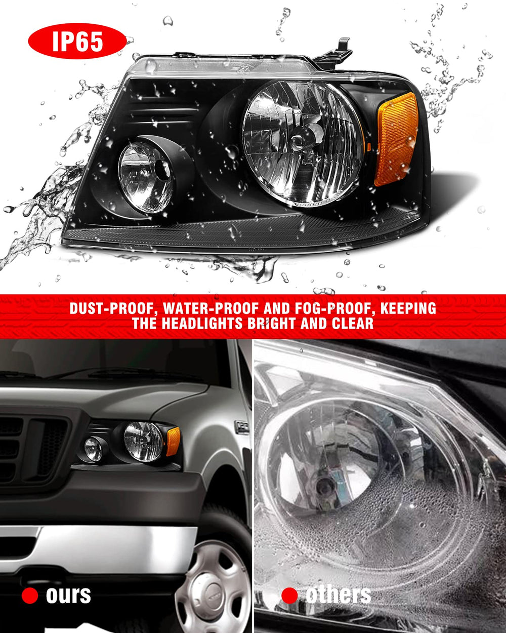 ADCARLIGHTS installed on Ford F150 front view illustrating seamless fit
