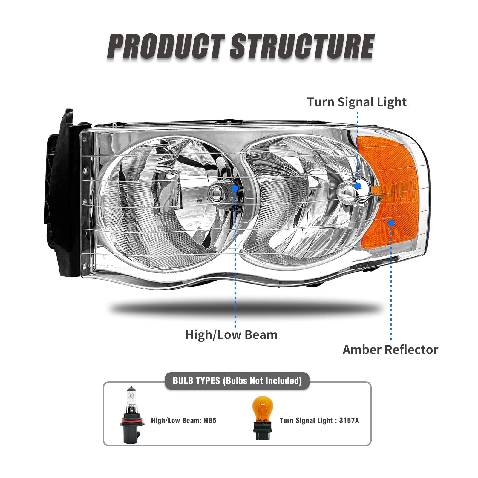 ADCARLIGHTS reflector interior detail for optimized beam pattern