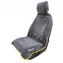 Adefor front seat cover on car seat showing full protection benefit
