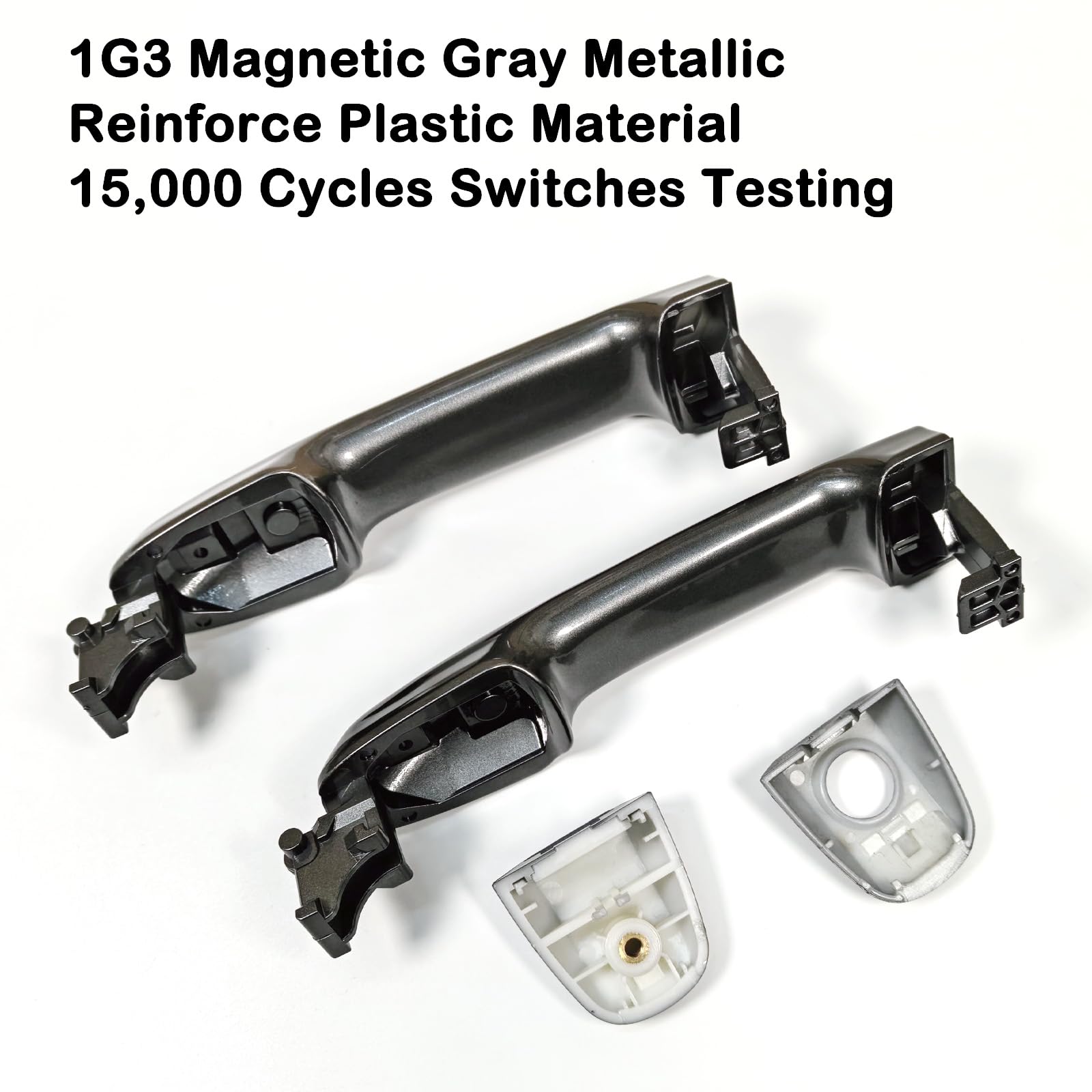 Adokid rear right handle in Magnetic Gray demonstrating matching set consistency