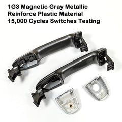 Adokid rear right handle in Magnetic Gray demonstrating matching set consistency