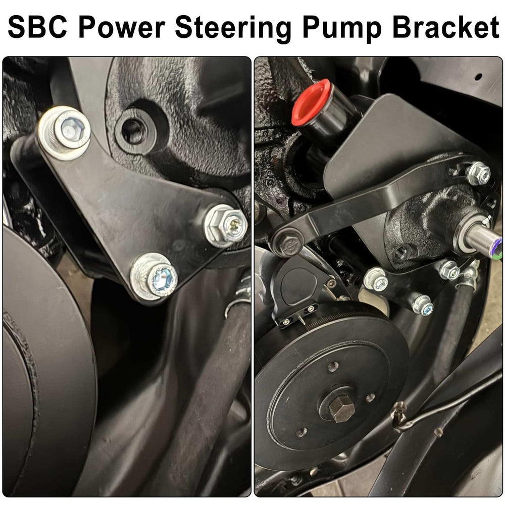 Adorish bracket installed in classic Chevrolet engine bay demonstrating OEM-style integration
