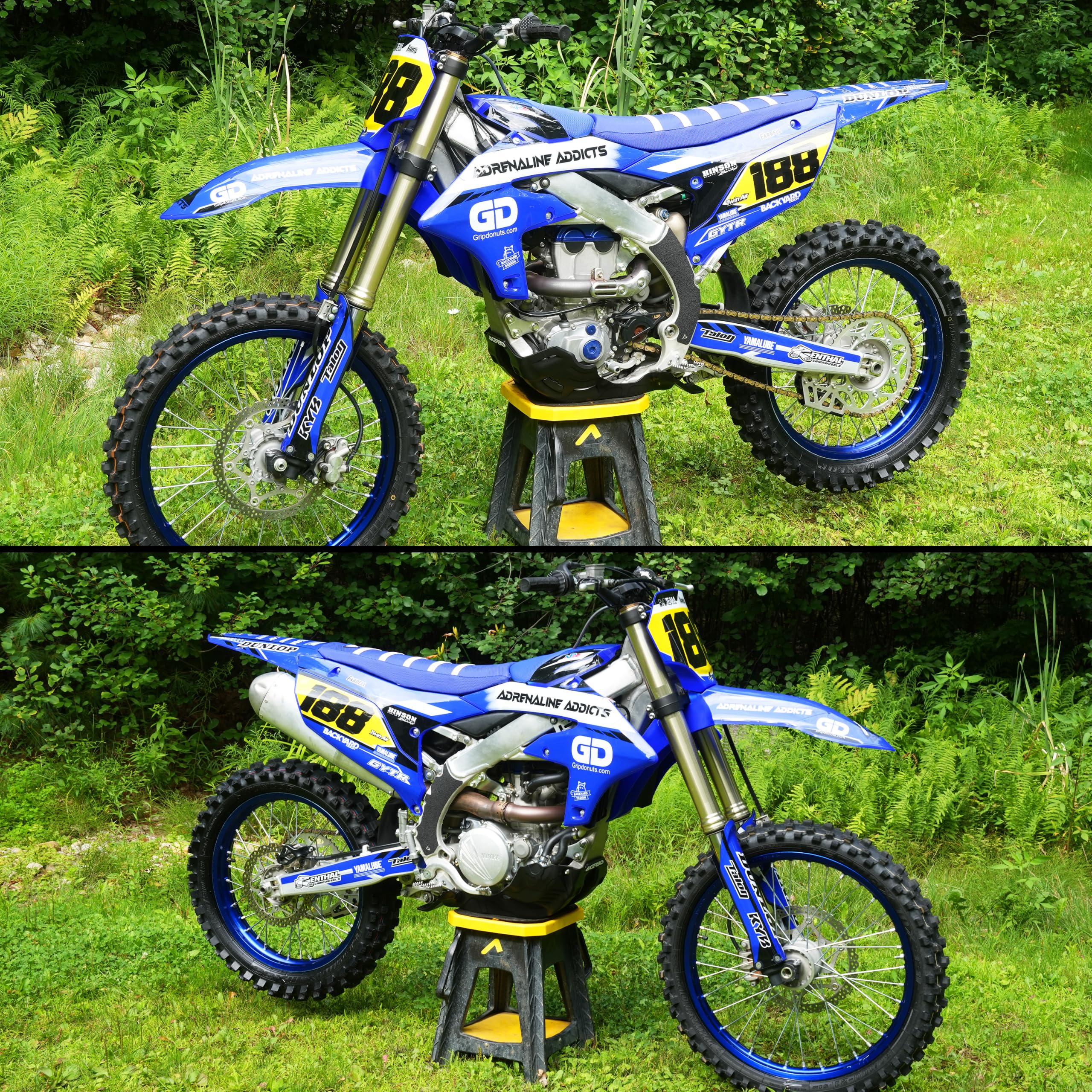 Adrenaline Addicts installed on YZ450F standing position for better stability