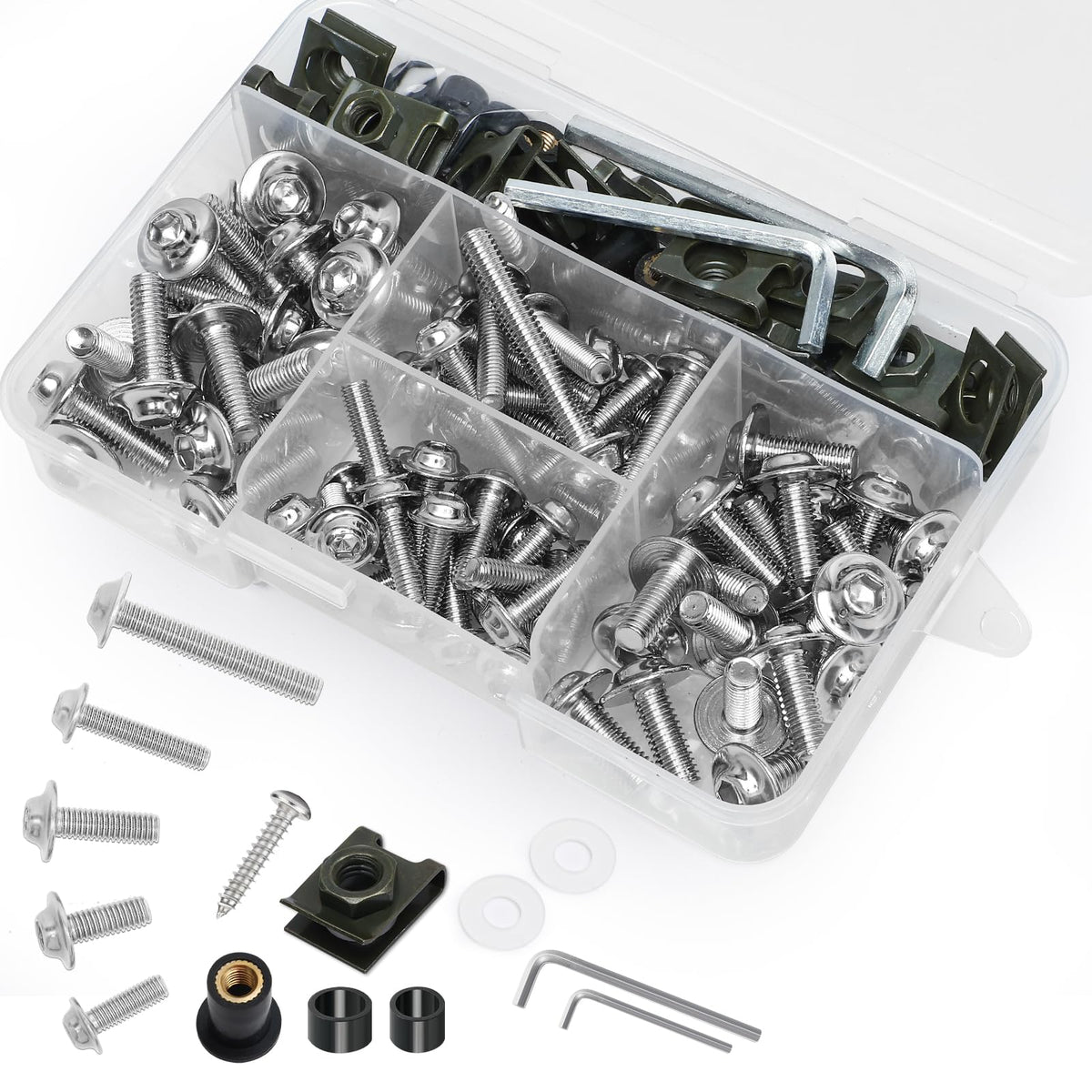 AEEAST kit front packaging showing full 177-piece assortment and convenience