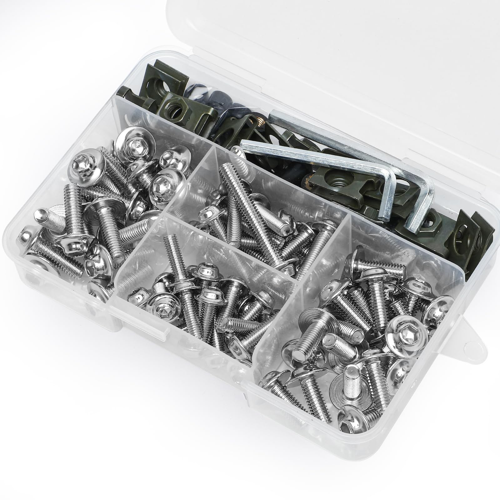 AEEAST size scale with ruler showing bolt length variety for accurate replacements