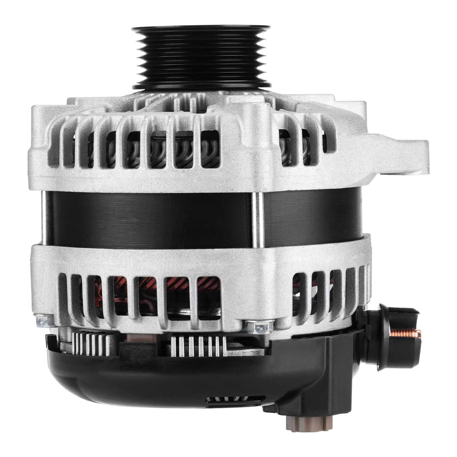 Aeagle alternator front view showing mounting points and casing, ensures correct fit