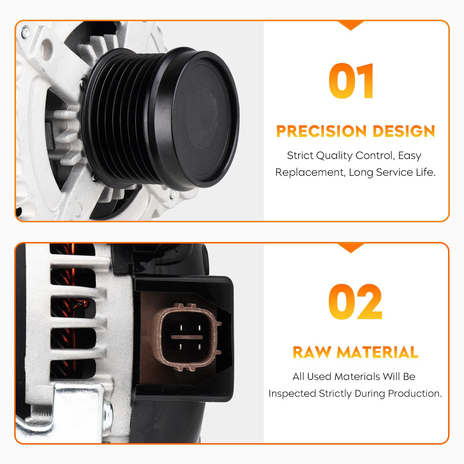 Aeagle alternator side showing mounting points for straightforward installation