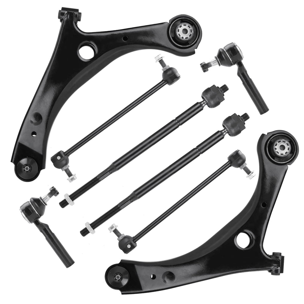 Aeagle front lower control arms packaging showing complete 8-piece kit benefits durability