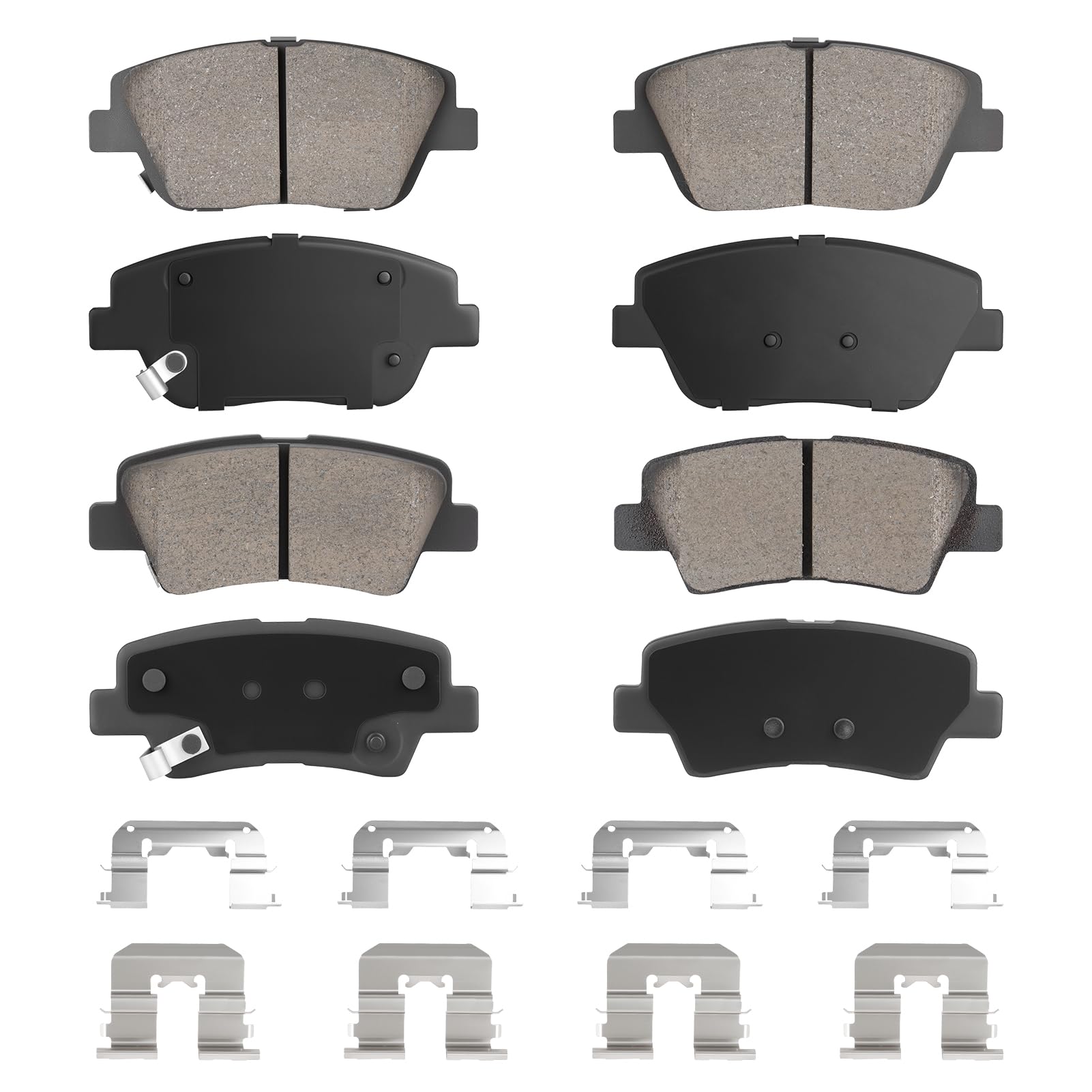 Aeagle front and rear pads packaging showing complete 8PCS set and fitment benefit