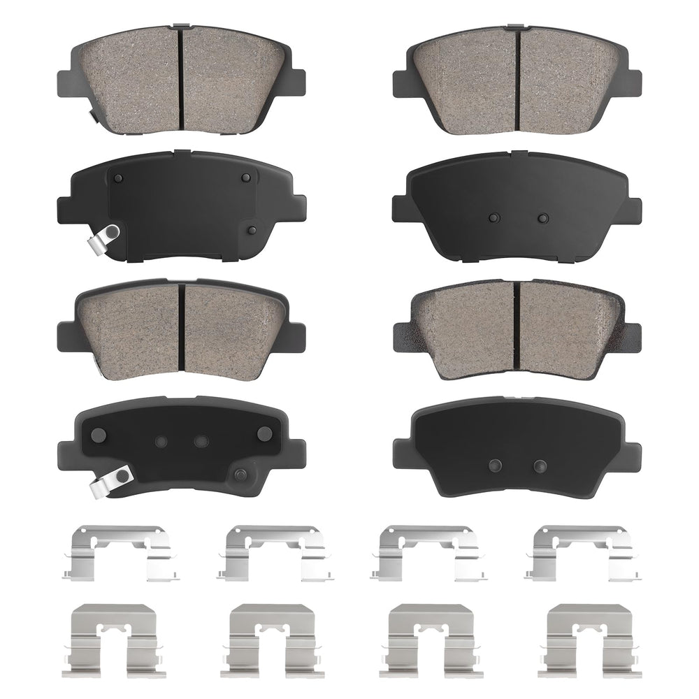 Aeagle front and rear pads packaging showing complete 8PCS set and fitment benefit