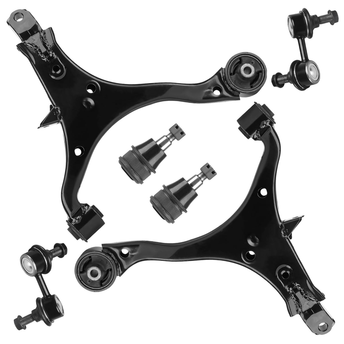 Aeagle kit packaging showing all six suspension components and parts list benefits