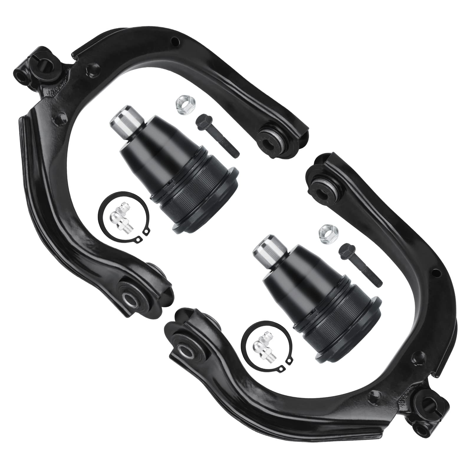 Aeagle front packaging showing the 4-piece control arm kit and clear fitment benefits