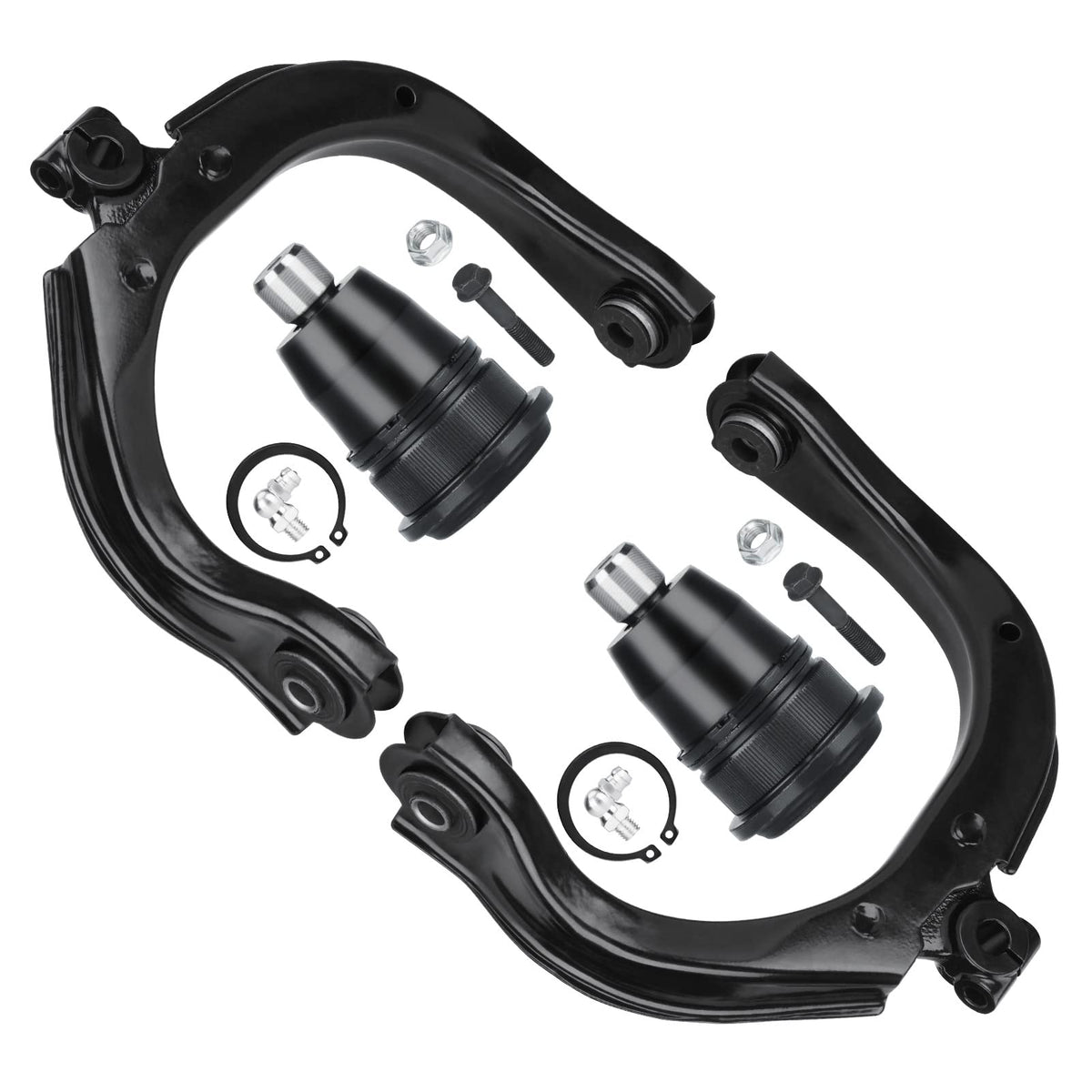 Aeagle front packaging showing the 4-piece control arm kit and clear fitment benefits