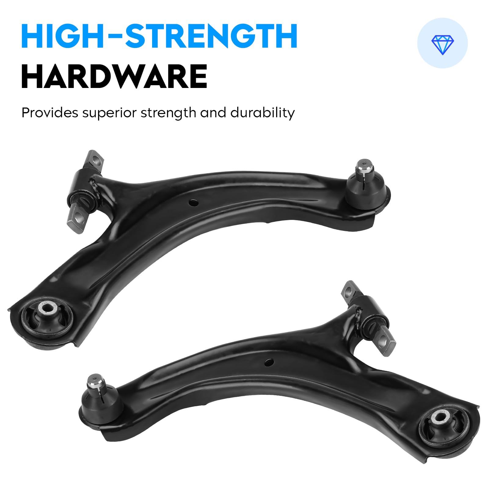 Aeagle assembled kit installed on Rogue front suspension displaying improved alignment