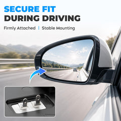 Aeagle mirror installed in vehicle showing restored visibility benefit
