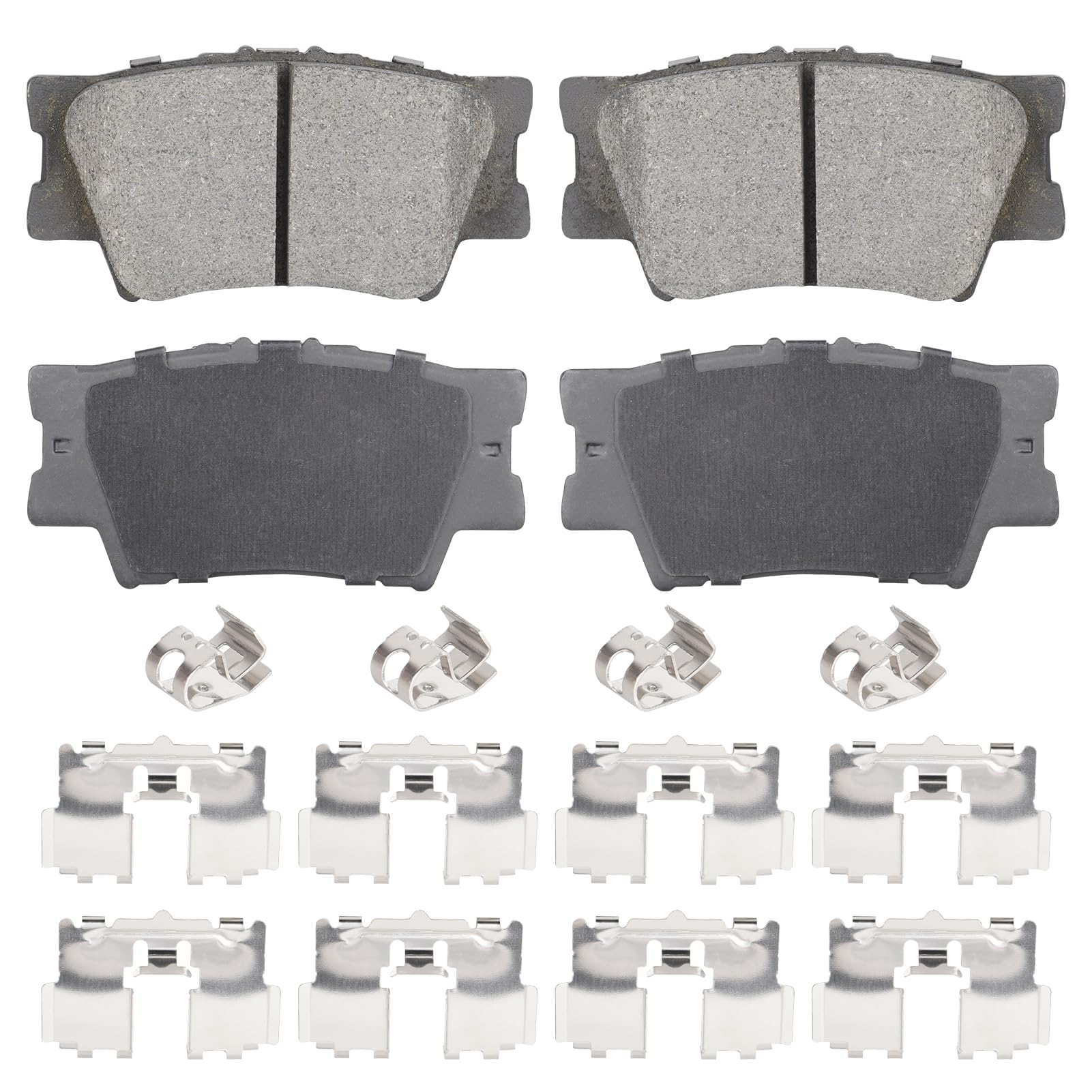 Aeagle rear ceramic brake pads front view showing fit and quiet performance