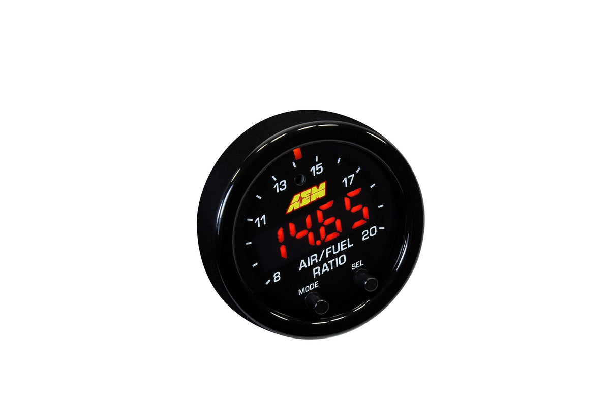 AEM X-Series front gauge face showing clear AFR display and fast readout benefit