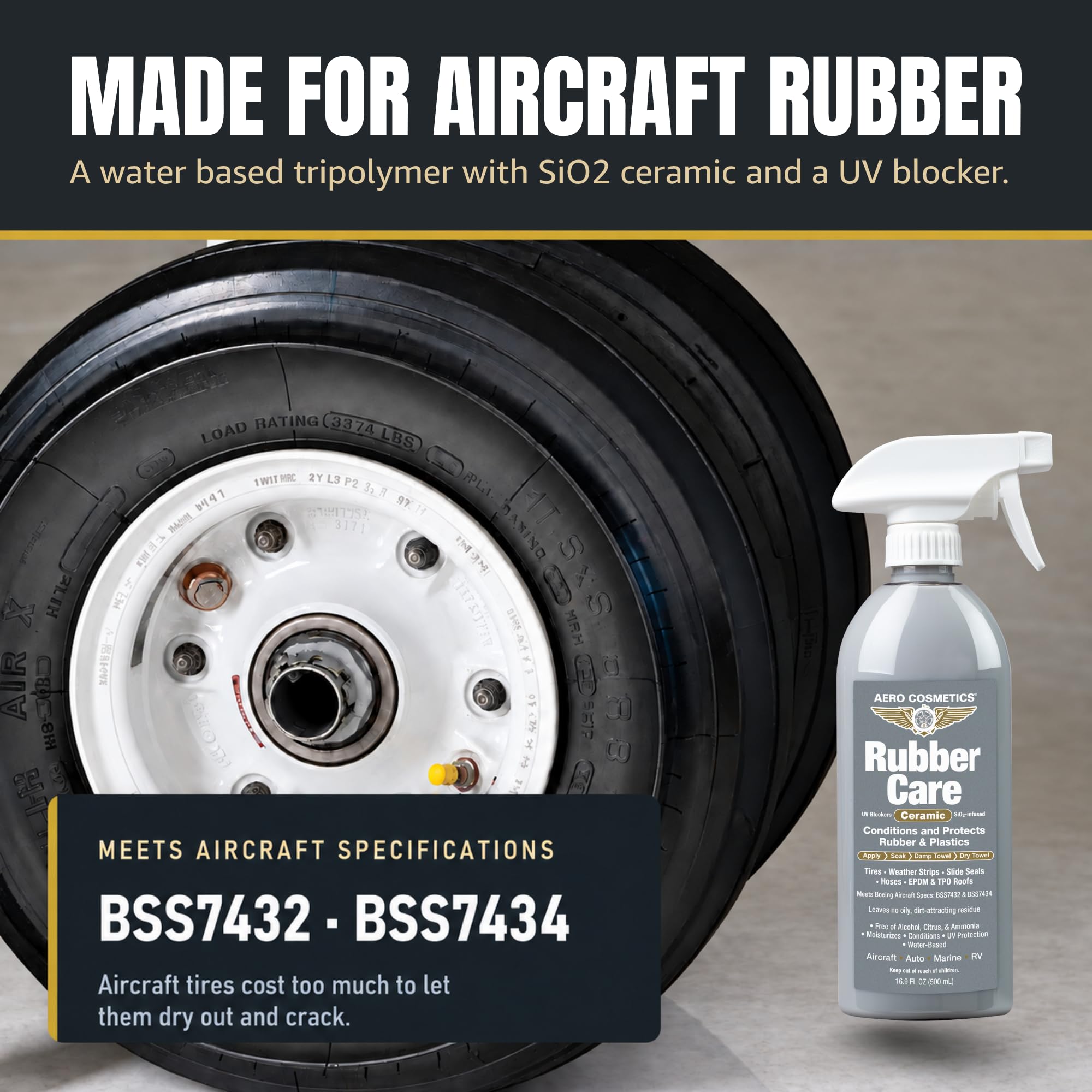 Aero Cosmetics treating interior vinyl for conditioned, non-greasy benefit