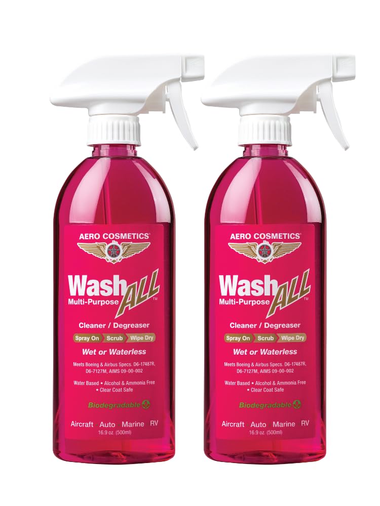 Aero Cosmetics Wash ALL bottle front label showing ready-to-use degreaser
