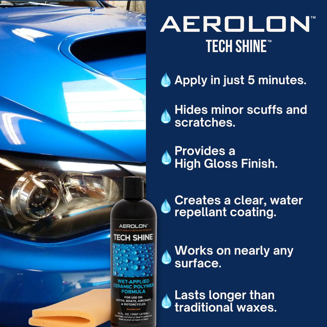 Aerolon Tech Shine with included applicator pad for easy, even application