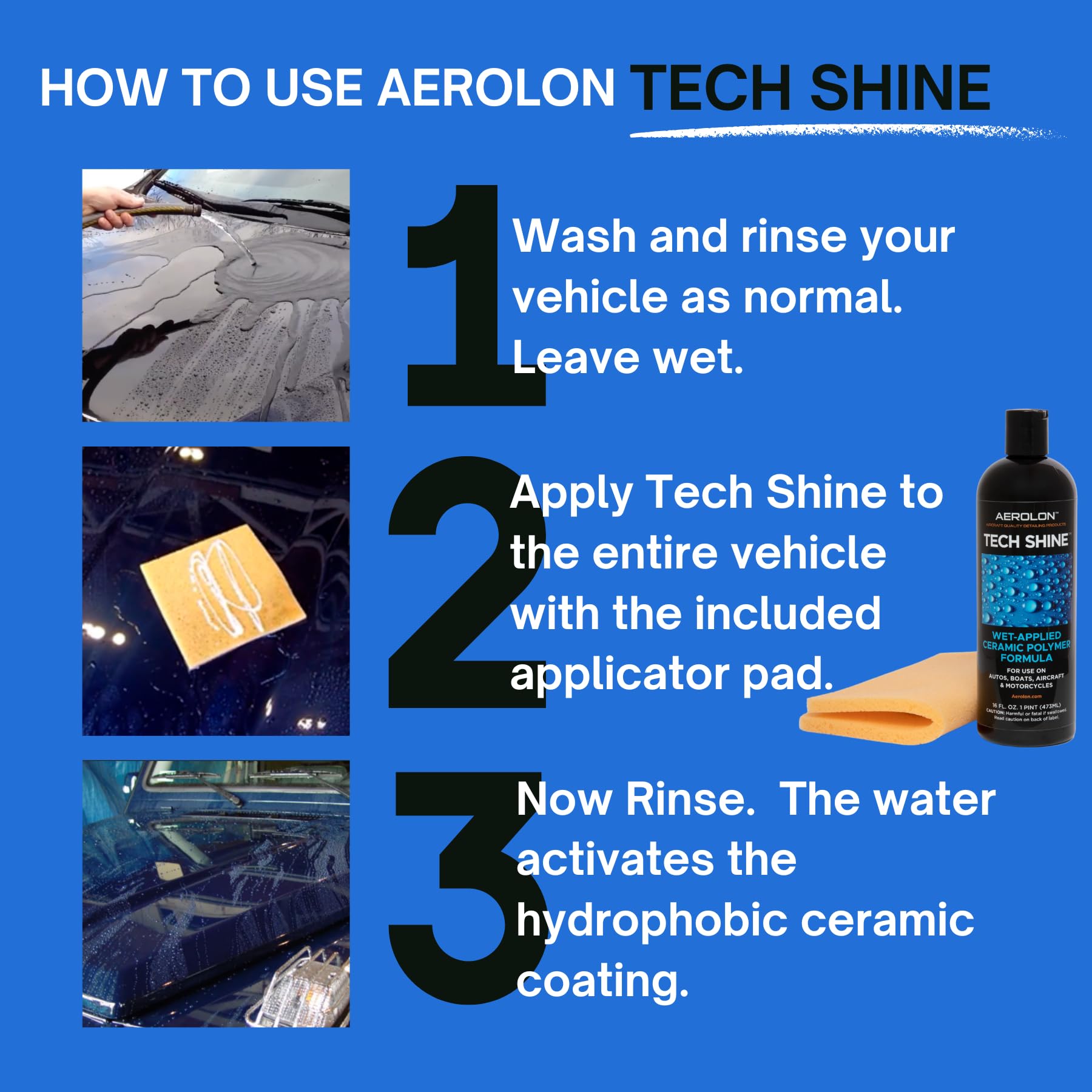 Aerolon Tech Shine liquid texture close-up showing smooth polymer consistency
