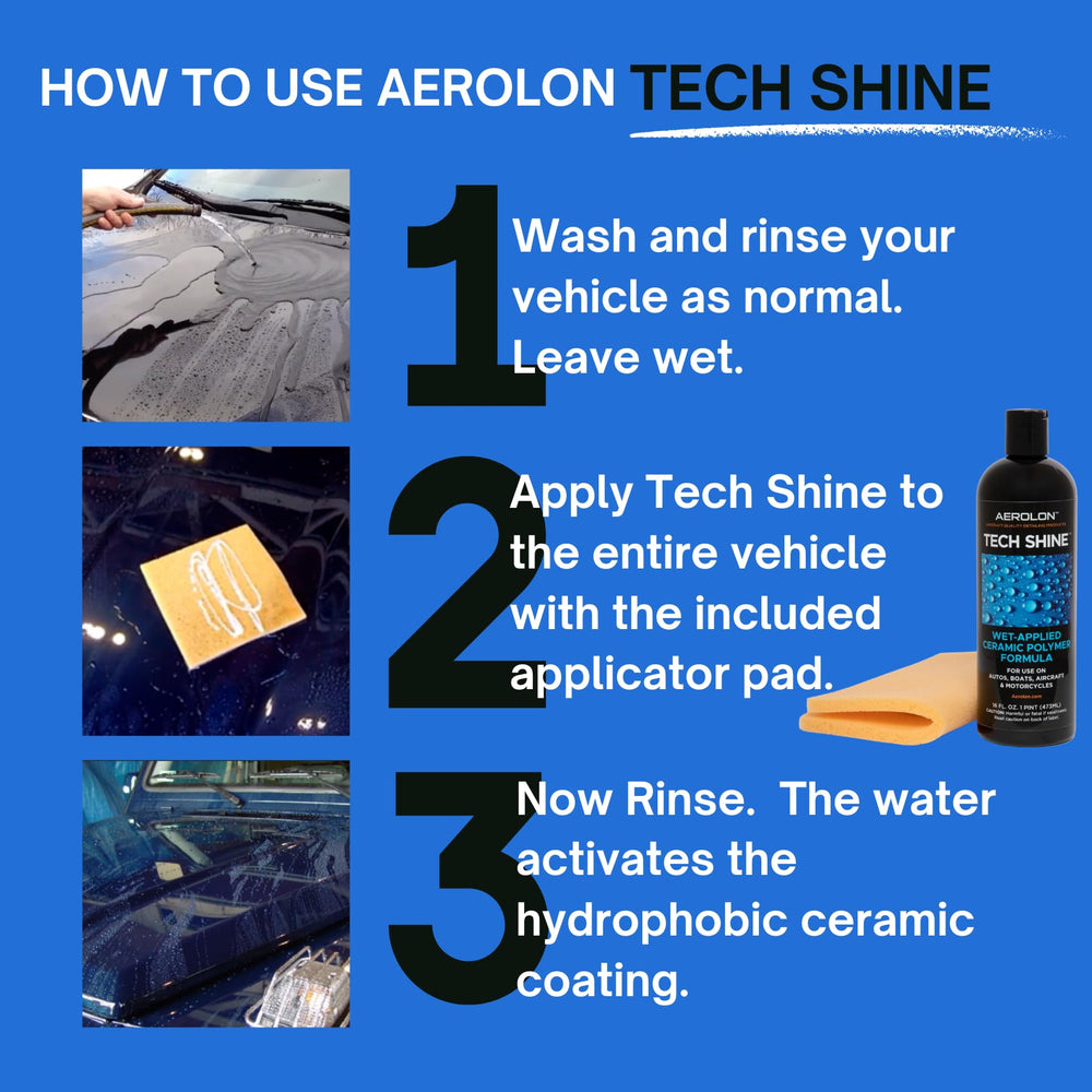 Aerolon Tech Shine liquid texture close-up showing smooth polymer consistency