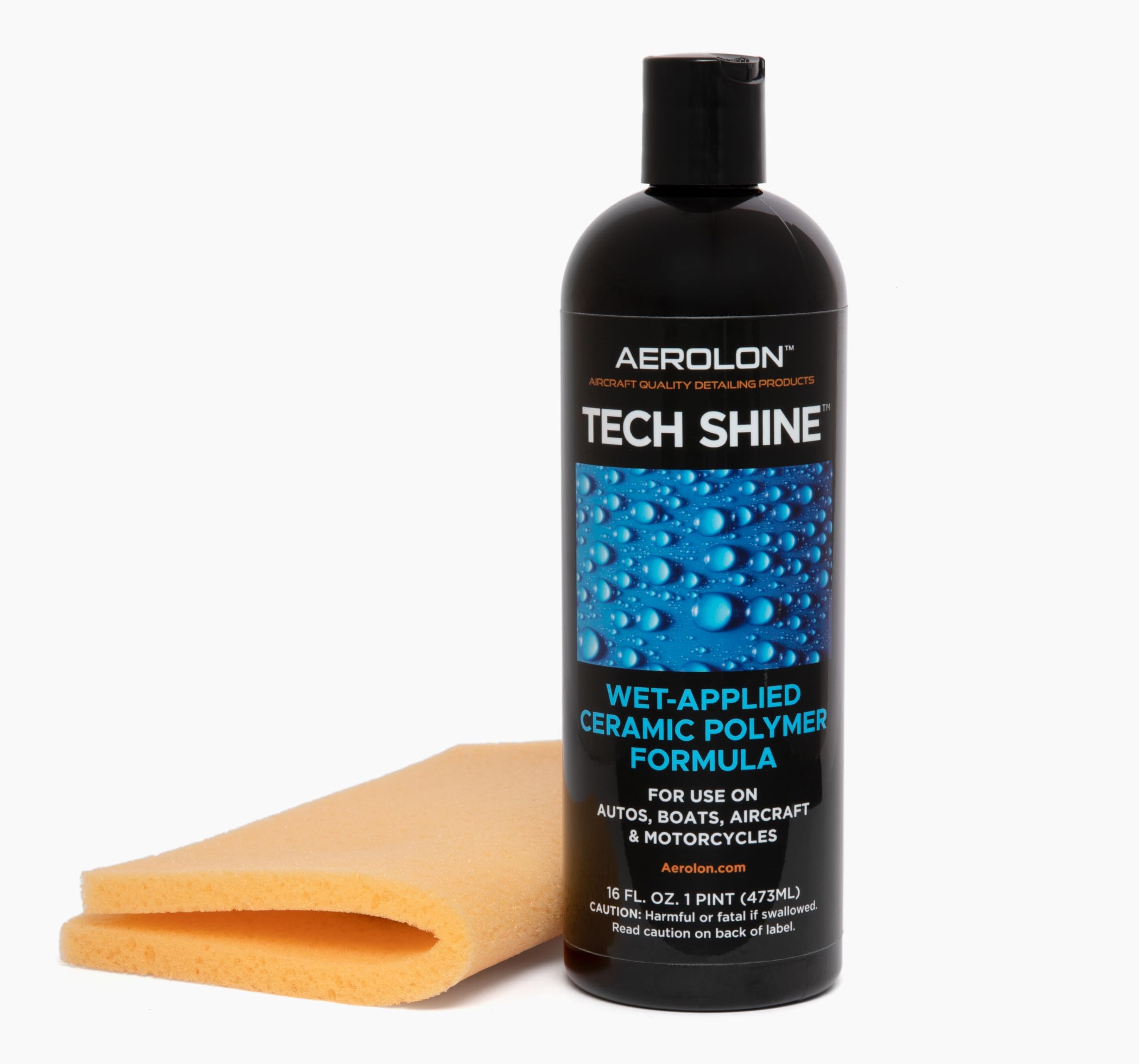 Aerolon Tech Shine front packaging showing bottle and label for fast protection