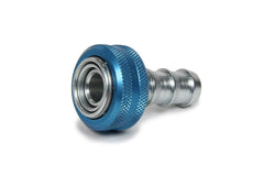 Aeroquip female quick-drain fitting front view showing clean connection benefit