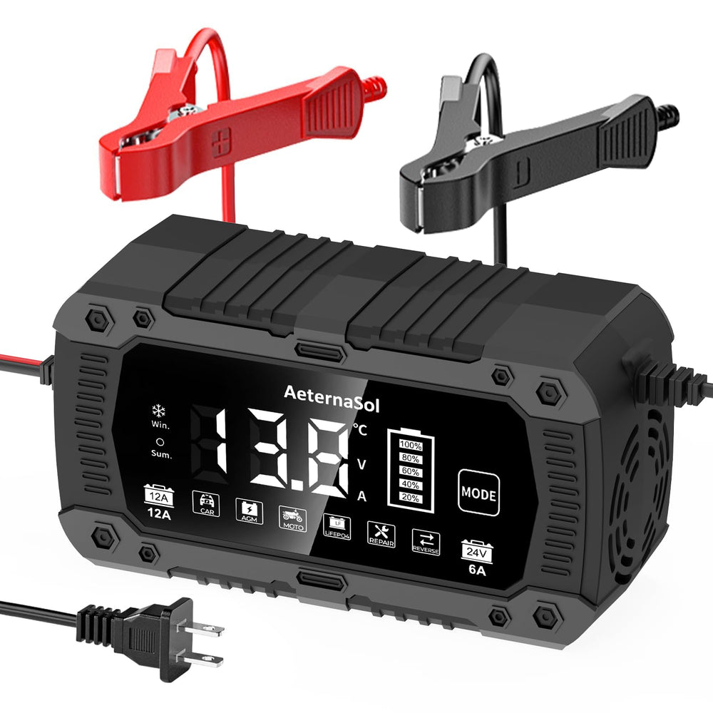 AeternaSol front view showing durable case and connection ports for reliable charging